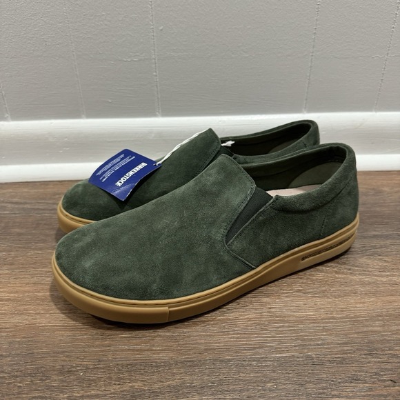 Birkenstock Oswego Green Slip‎ On Shoes Sz 45 Suede Thyme Forest